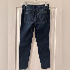 White House black market braided side panel jeans